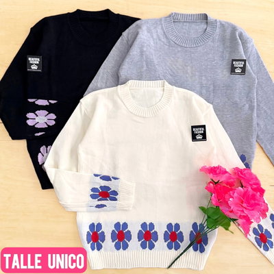 Sweater flor / Talle único