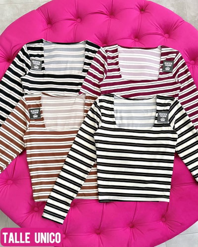 Remera ML rayada / Talle unico