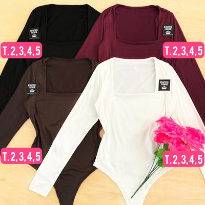 Body escote cuadrado ML / Talle 2 al 5