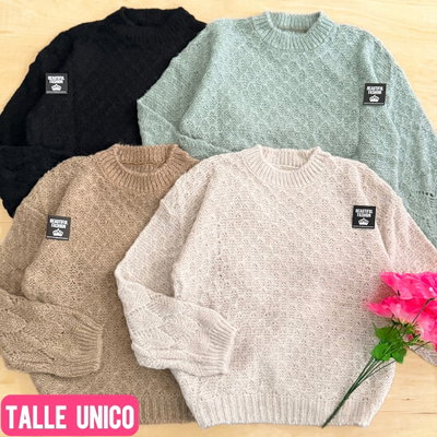 Sweater con friza / Talle único