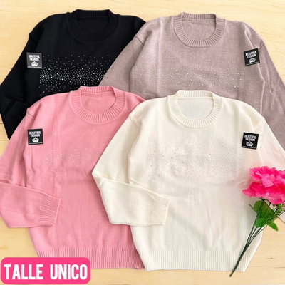 Sweater con stras / Talle único