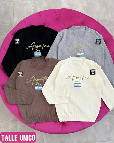 Sweater argentina / Talle unico / GRIS