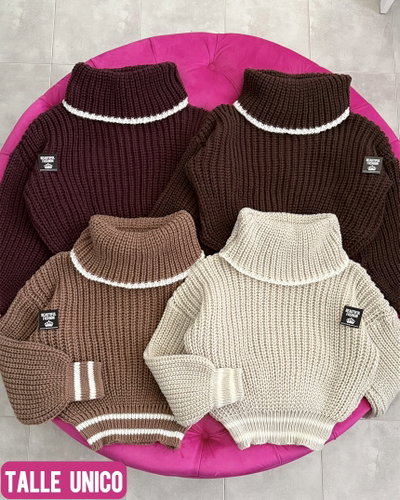 Sweater polera corto / Talle unico
