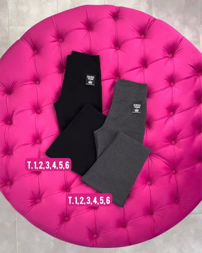 Calza Oxford algodon / Talle 6 / NEGRO Y GRIS