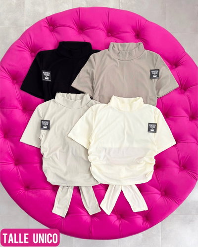 Polera MC espalda descubierta / Talle unico