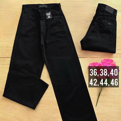 Wide leg negro rigido / Talle 36 al 46
