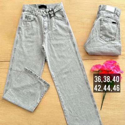 Wide leg gris claro nevado / Talle 36 al 46