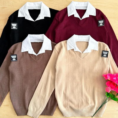Sweater con camisa / Talle unico