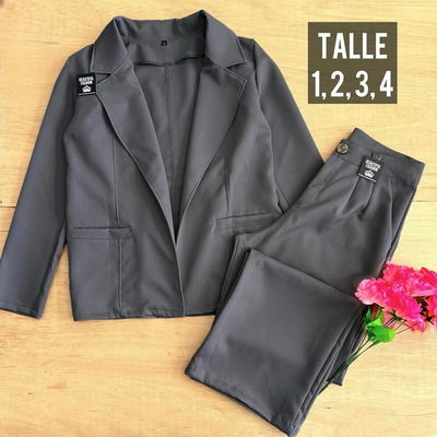 Conjunto sastrero palazo / Talle 1 al 4