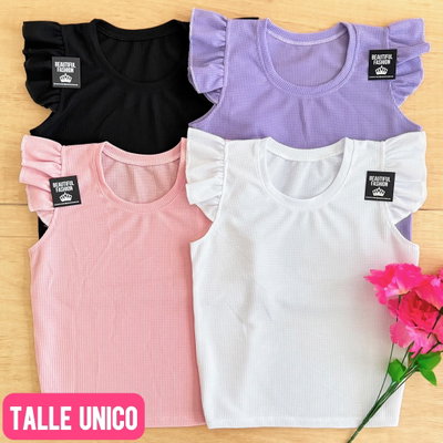 Musculosa con volados / Talle unico