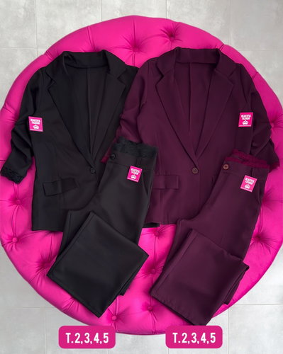 Conjunto sastrero con puntilla / Talle 2 al 4