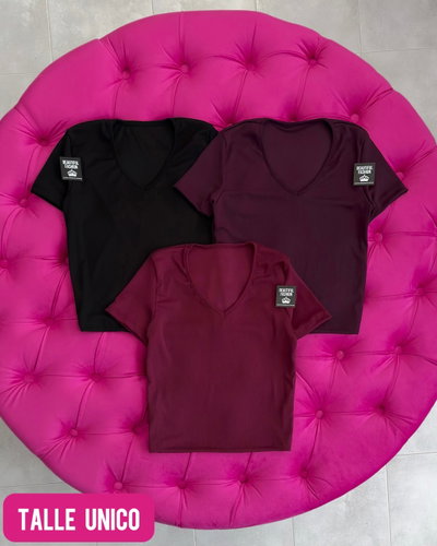 Remera MC en V / Talle unico