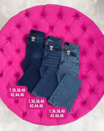 Jeans oxford elastizado / Talle 36 al 46