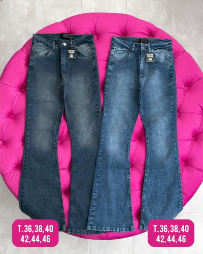 Jeans oxford con tapita / Talle 44 y 46