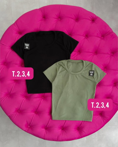 Remera MC lisa / Talle 2 y 4