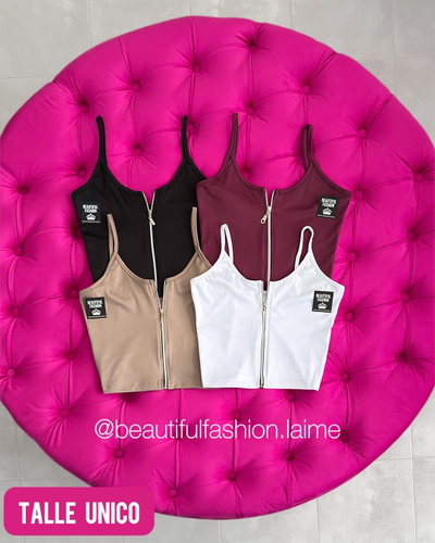 Musculosa tiritas con cierre