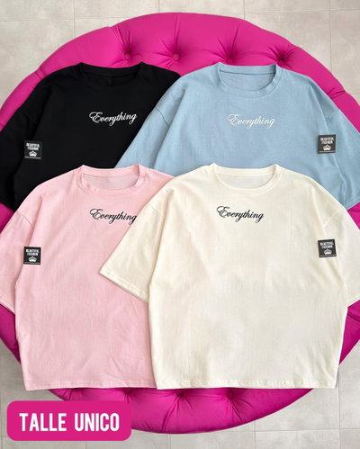 Remera boxy fit Everything / Talle único 