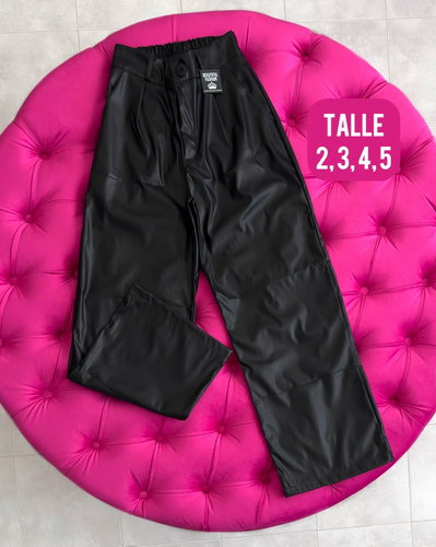 Wide leg de ecocuero sastrero / Talle 2, 3 y 5