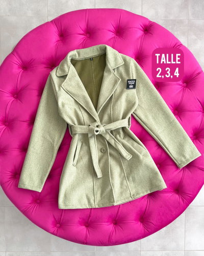 Saco de paño con lazo / Talle 2 al 4