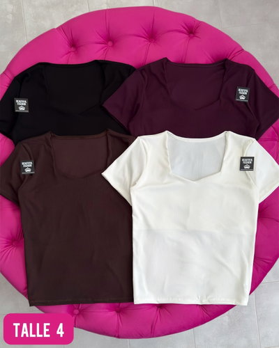 Remera MC escote corazón / Talle 4