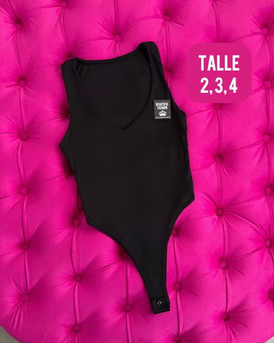 Body musculosa escote en V / Talle 2 al 4