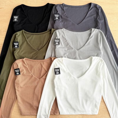 Remera ML escote V / Talle unico