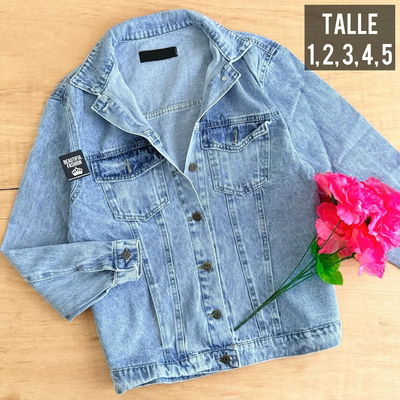 Camperon de jeans celeste / Talle 1 al 5