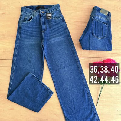 Wide leg azul con bigotes / Talle 38 y 40