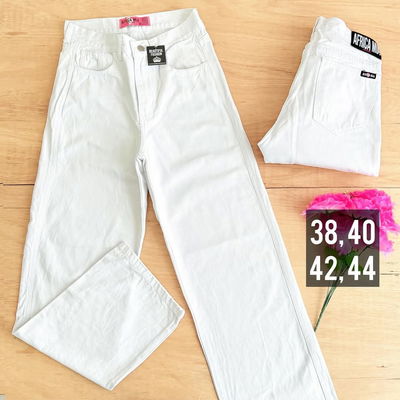 Wide leg rigido blanco / Talle 38 al 44