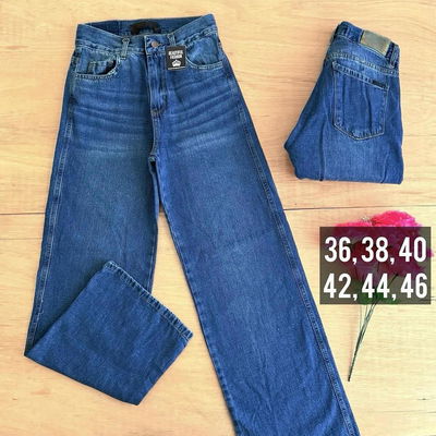Wide leg azul bigotes / Talle 36 al 46