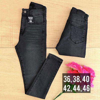 Jeans gris osc bigotes / Talle 36 al 46