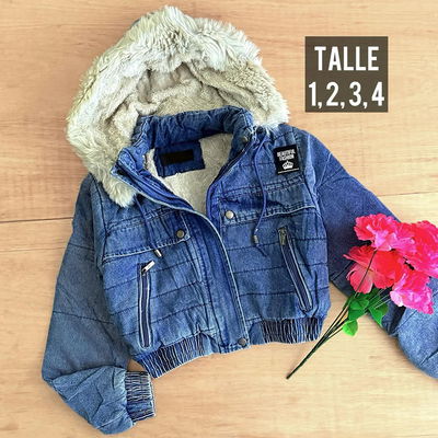 Campera de jeans con peluche / Talle 1 al 4
