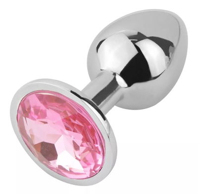 PLUG SMALL ROSA DE METAL CON JOYA