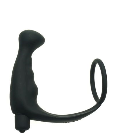 VIBRADOR PROSTÁTICO CON ANILLO PENEANO SILICONA