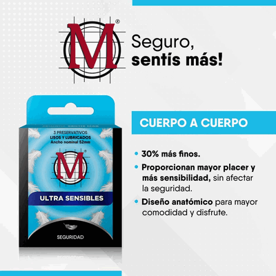Preservativo M Ultrasensible (Cuerpo a Cuerpo)