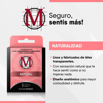 Preservativo M Placer Natural
