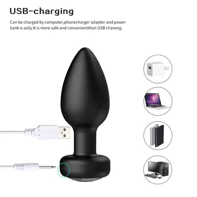 Plug Anal Vibrador con Control Remoto - USB