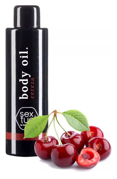 Aceite para masajes y lubricante cereza