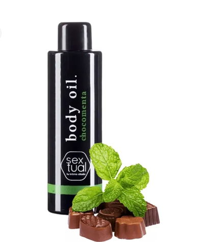 Aceite para masajes y lubricante chocomenta