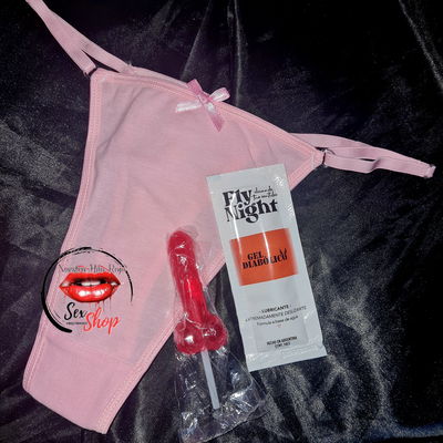 Tangaless regulable algodon rosa