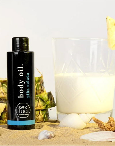 Aceite para masajes y lubricante Piña Colada