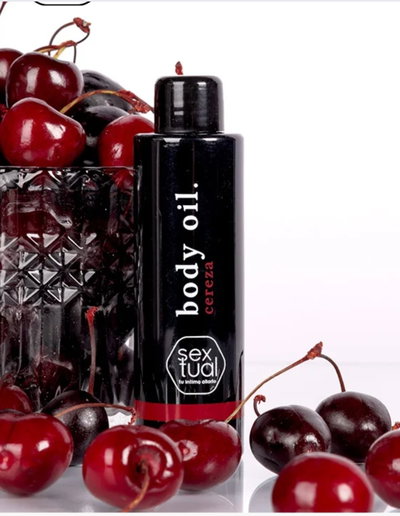 Aceite para masajes y lubricante Cereza