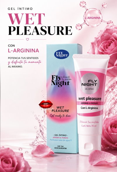 Gel Lubricante Wet Pleasure Aroma a Rosas 70 ML |FLY NIGHT|