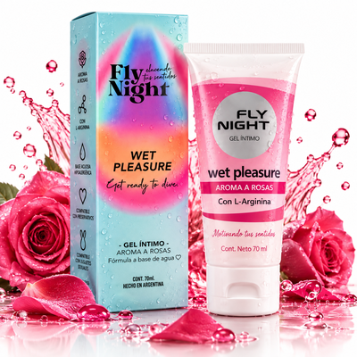 Gel Lubricante Wet Pleasure Aroma a Rosas 70 ML |FLY NIGHT|