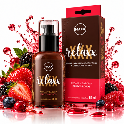 ACEITE Y LUBRICANTE ÍNTIMO RELAXX FRUTOS ROJOS 60ml