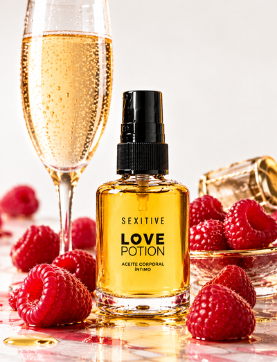 Aceite Comestible Love Potion Champagne y Frambuesa - 30 ml