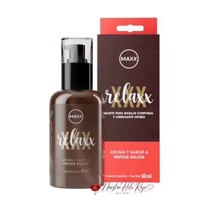 ACEITE Y LUBRICANTE ÍNTIMO RELAXX FRUTOS ROJOS 60ml