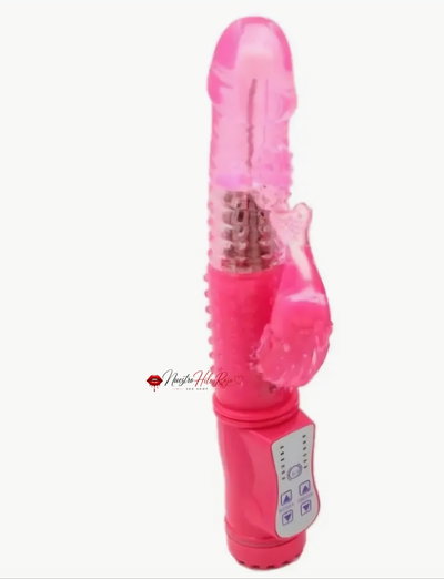✨ Vibrador Rotativo Rabbit Recargable USB – 8 Modos ✨  Rosa 💗