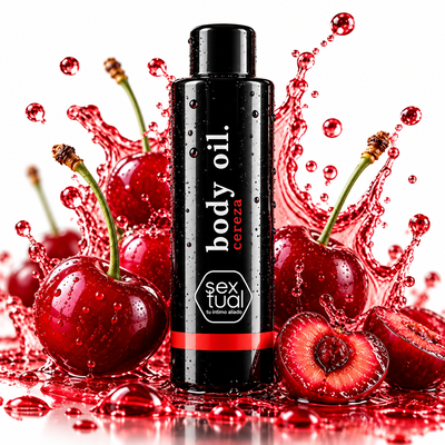 Aceite para masajes y lubricante Cereza