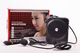 MEGAFONO AMPLIFICADOR DE VOZ c/MICROFONO VINCHA Y RADIO